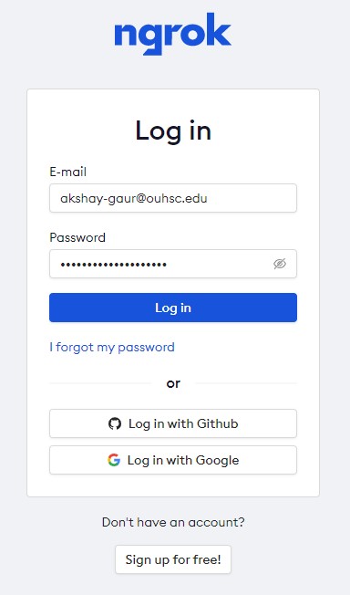 ngrok login